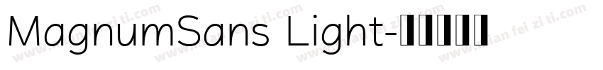 MagnumSans Light字体转换